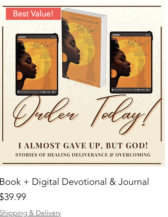 Book Bundle – “I Almost Gave Up, But God!” (Digital Devotional & Journal Set)